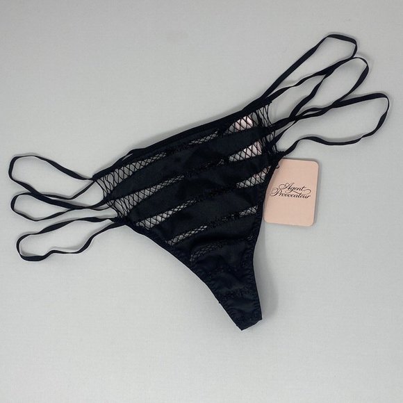 Agent Provocateur Rayna Black Thong AP4 Large NWT